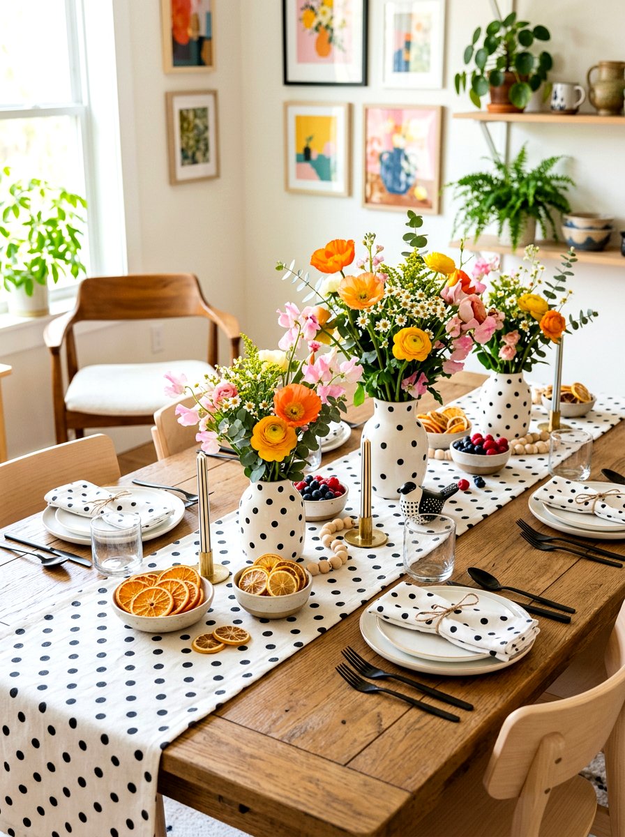 Whimsical Polka Dot - 25 Spring Mimosa Bar Decor Ideas