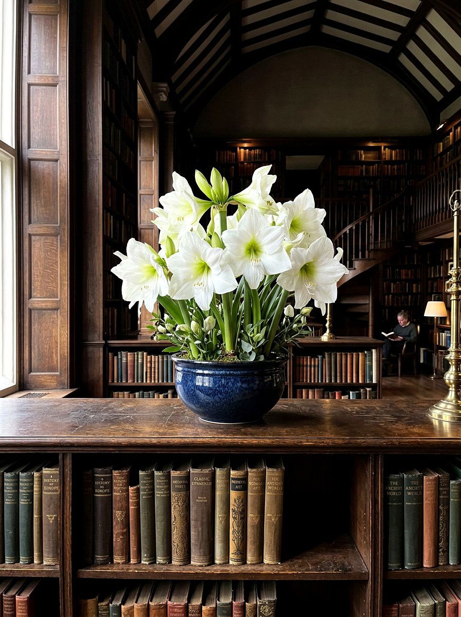 White Amaryllis Arrangement - 25 Spring Amaryllis Ideas