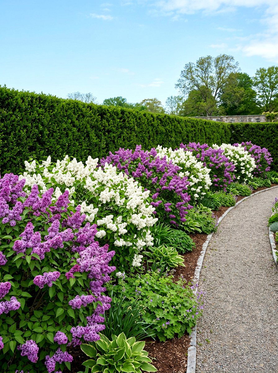 White And Purple Lilac Mix - 25 Spring Lilac Bush Ideas