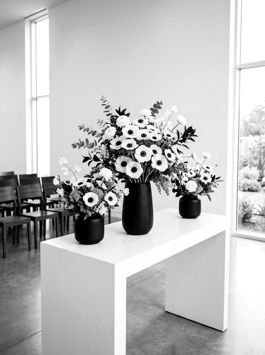 White Anemone Altar Floral - 25 Spring Altar Flower Ideas