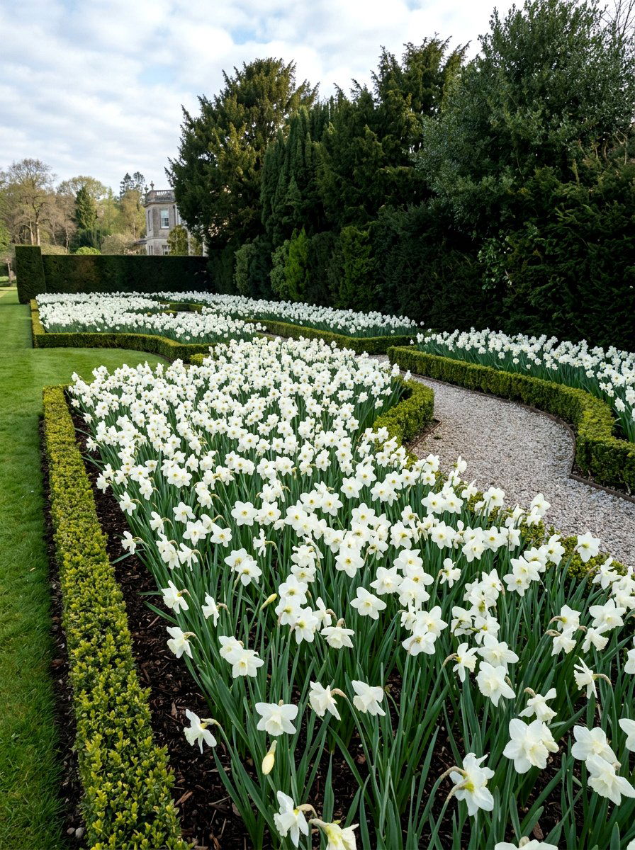 White Daffodil Garden - 25 Spring Daffodil Garden Ideas