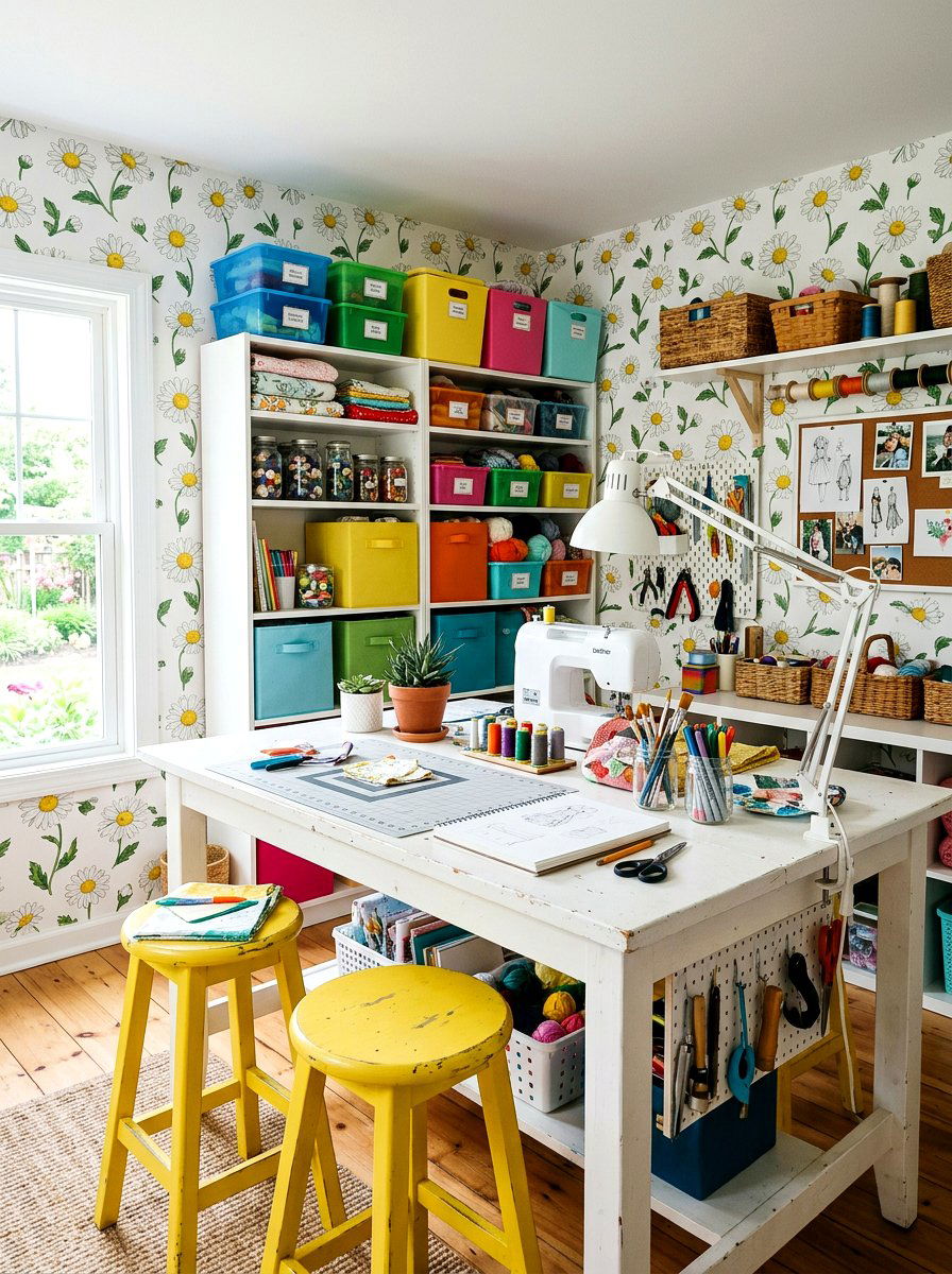 White Daisies Wallpaper - 25 Spring Peel and Stick Wallpaper Ideas