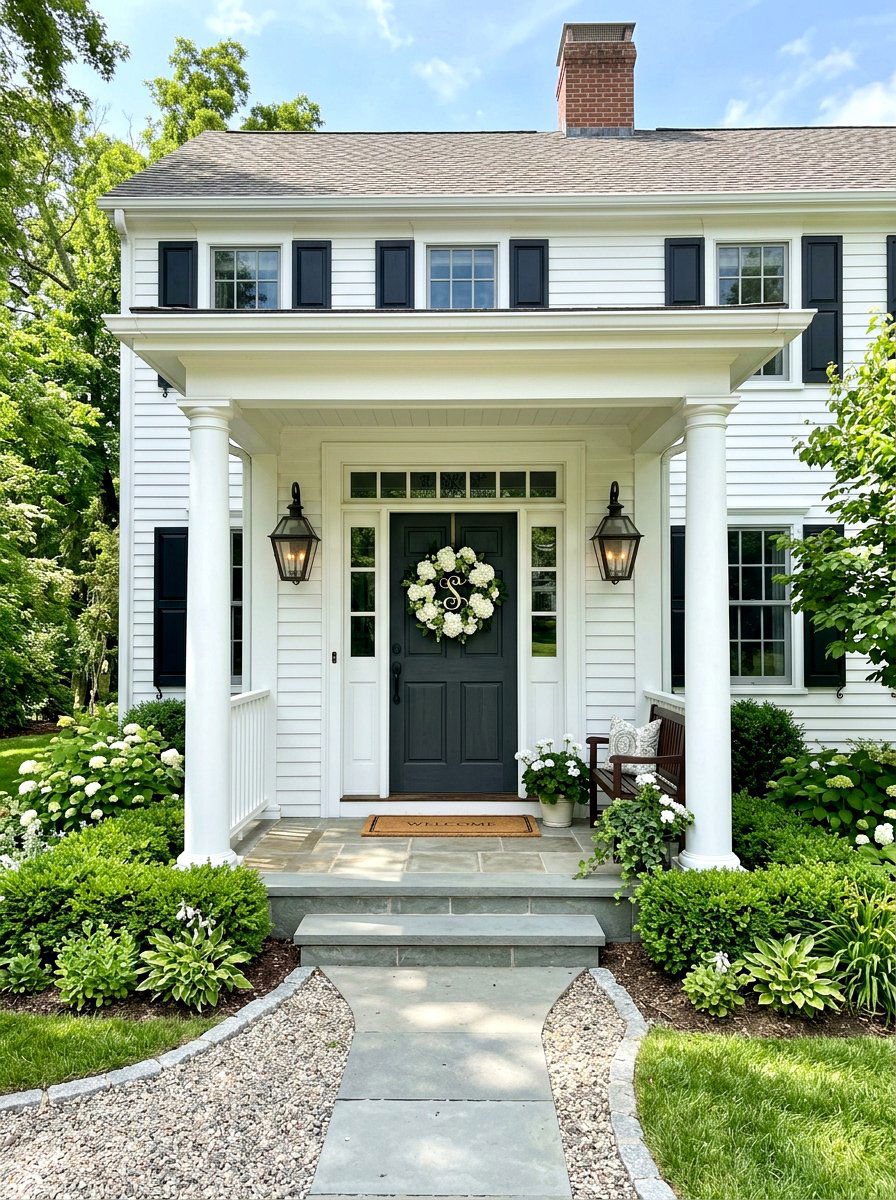 White Hydrangea Initial Wreath - 25 Spring Initial Wreath Ideas