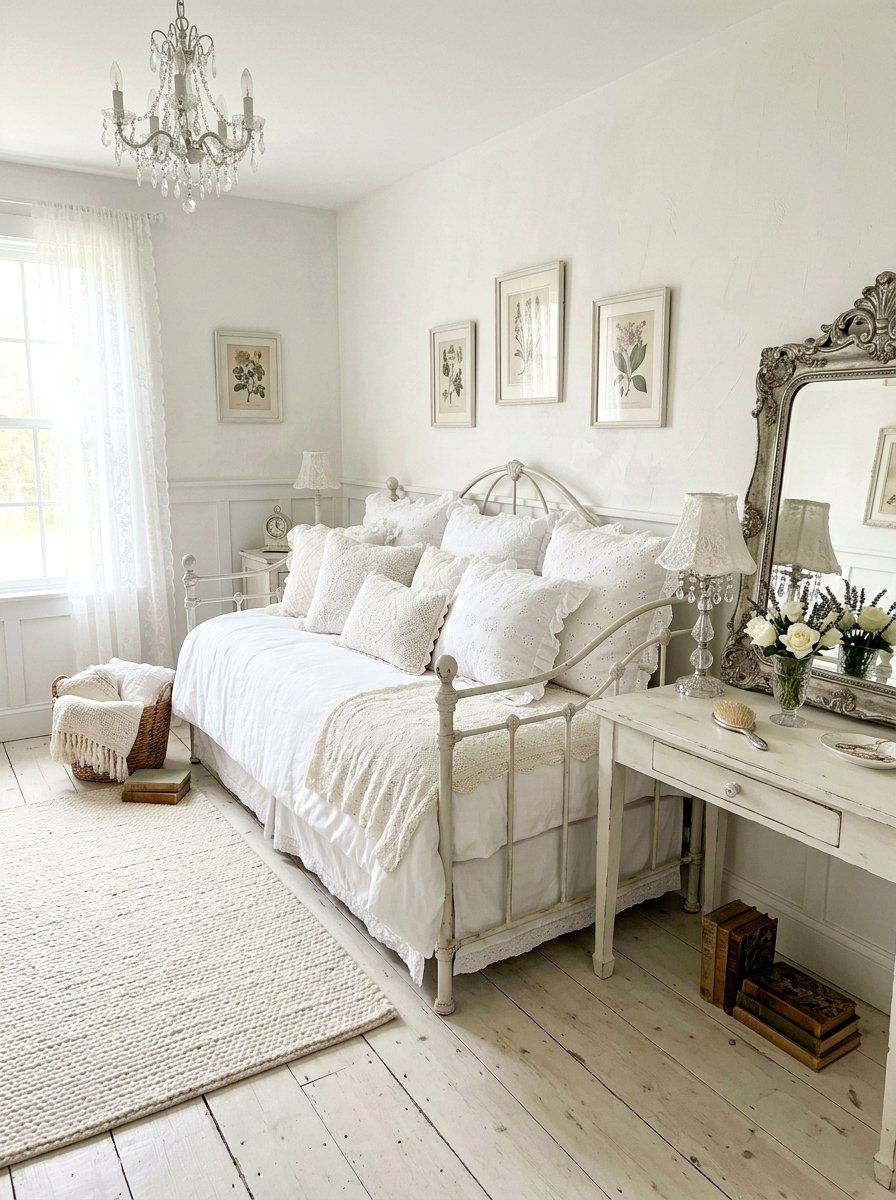 White Lace Pillow - 25 Spring Pillow Ideas