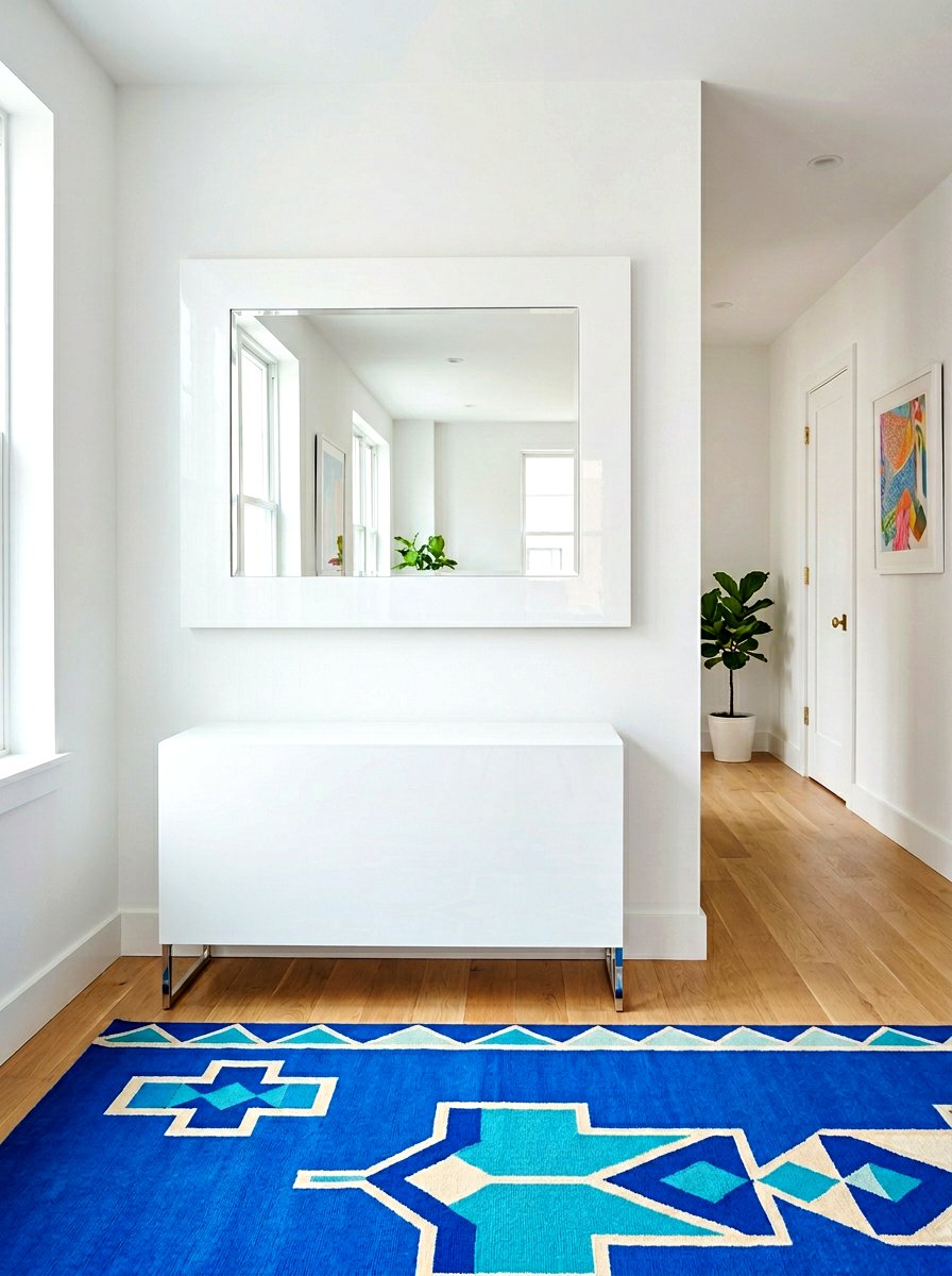 White Lacquer Mirror - 25 Spring Foyer Mirror Ideas