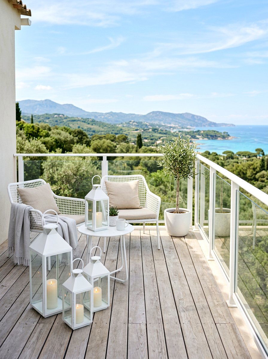 White Minimalist Lanterns - 25 Spring Outdoor Lantern Ideas