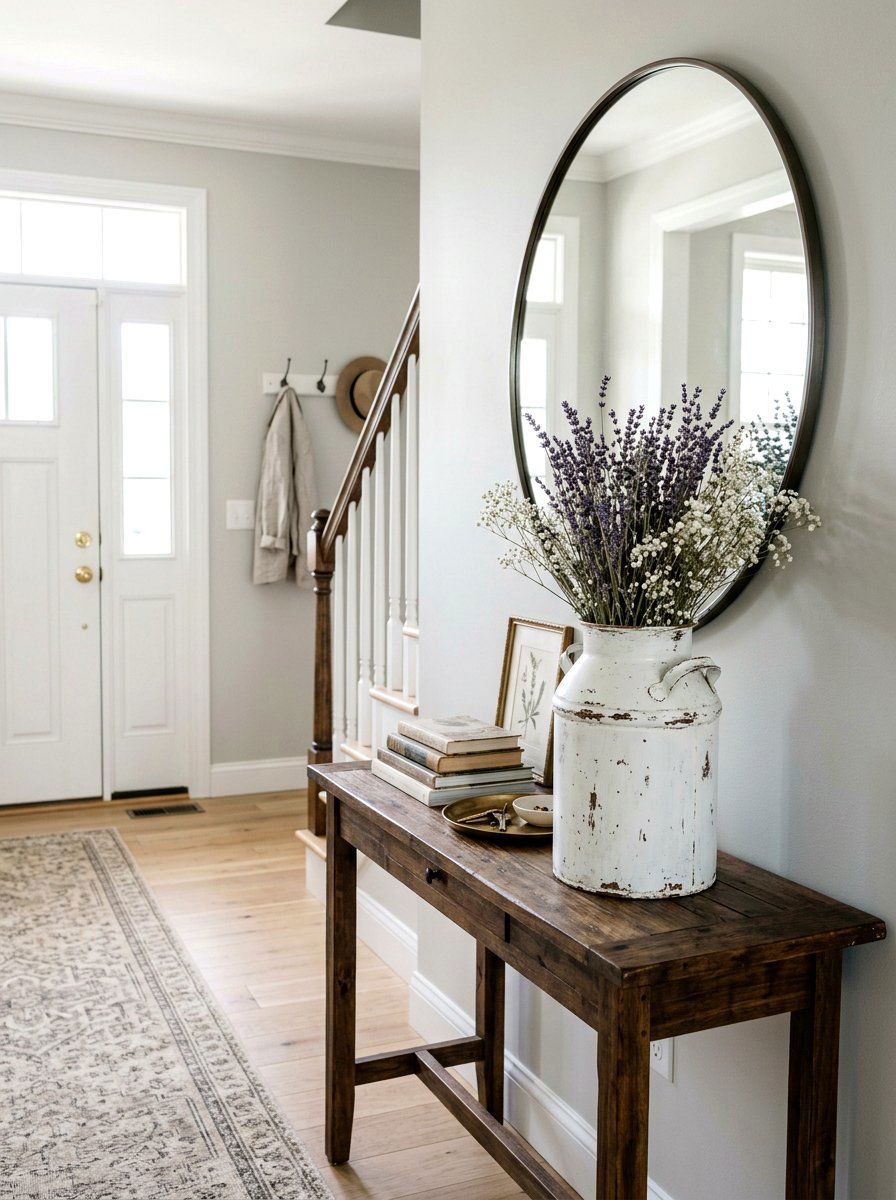 White Painted Milk Can For Entryway - 25 Spring Milk Can Decor Ideas