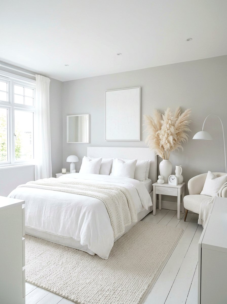 White Pampas Grass Bedroom - 25 Spring Dried Pampas Grass Ideas