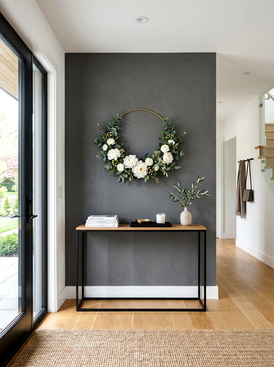 White Peony Hoop Wreath - 25 Spring Peony Wreath Ideas