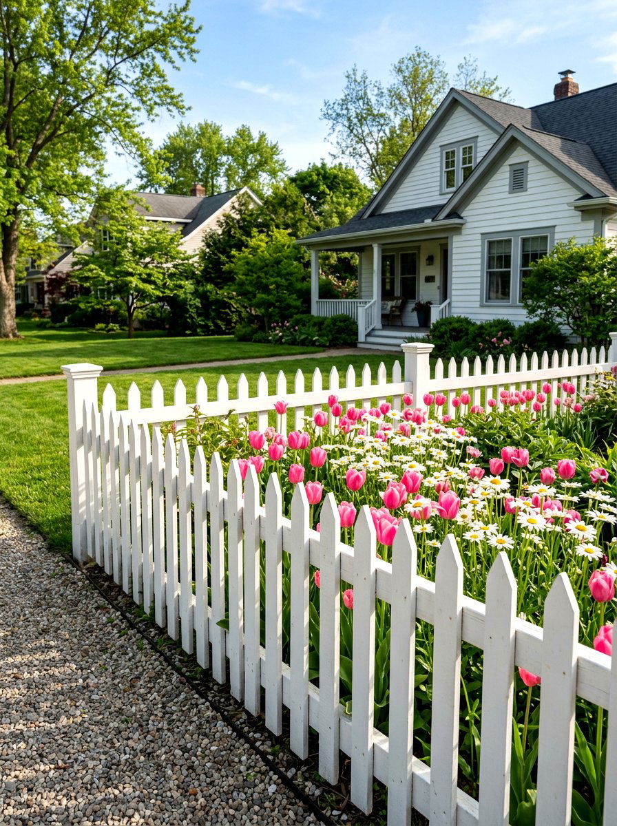 White Picket Fence - 25 Spring Garden Decor Ideas