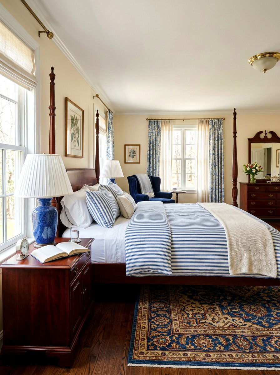 White Pleated Lampshade - 25 Spring Nightstand Decor Ideas