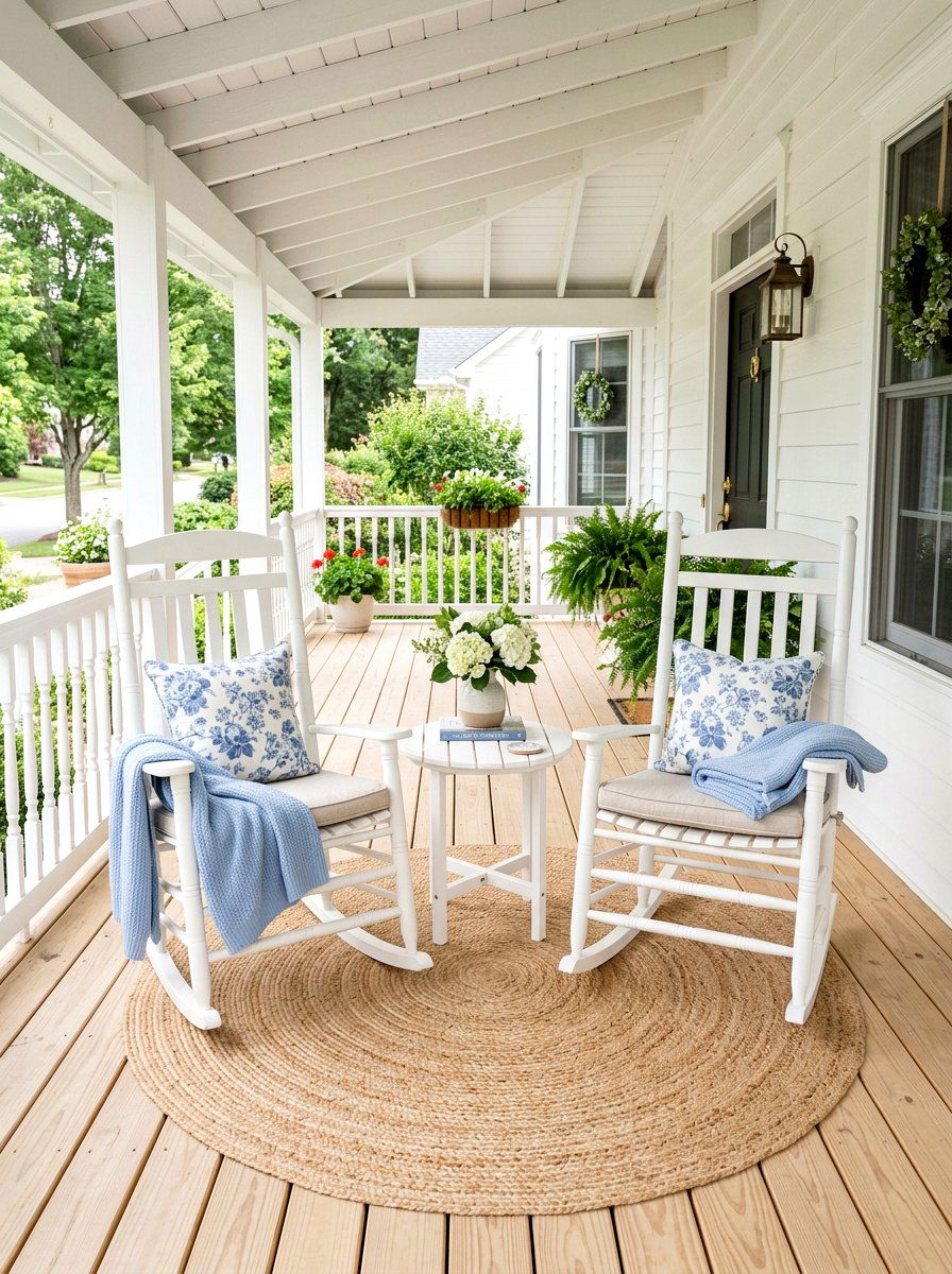 White Porch Rocking Chair - 25 Spring Porch Rocking Chair Decor Ideas