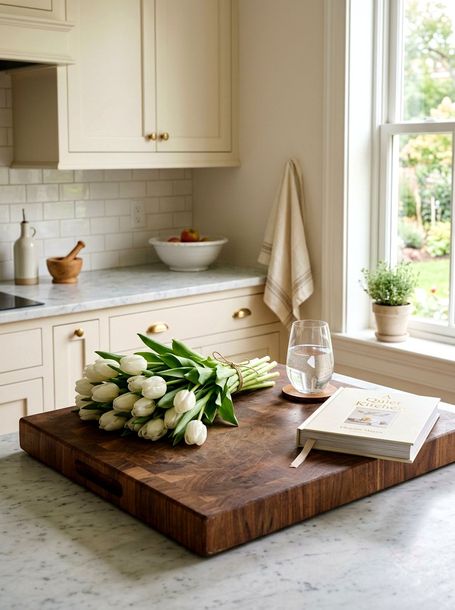 White Tulip Bundle - 25 Spring Cutting Board Decor Ideas