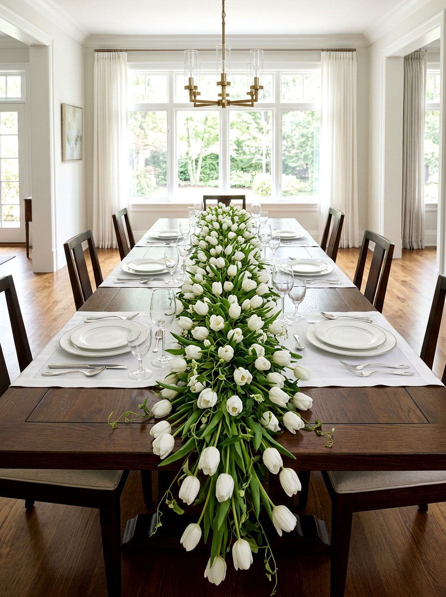 White Tulip Vine - 25 Spring Garland Ideas