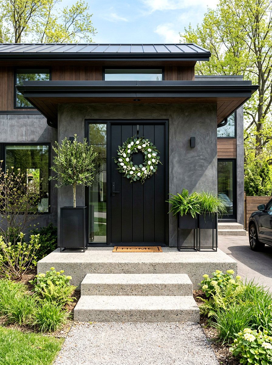 White Tulip Wreath - 25 Spring Wildflower Wreath Ideas