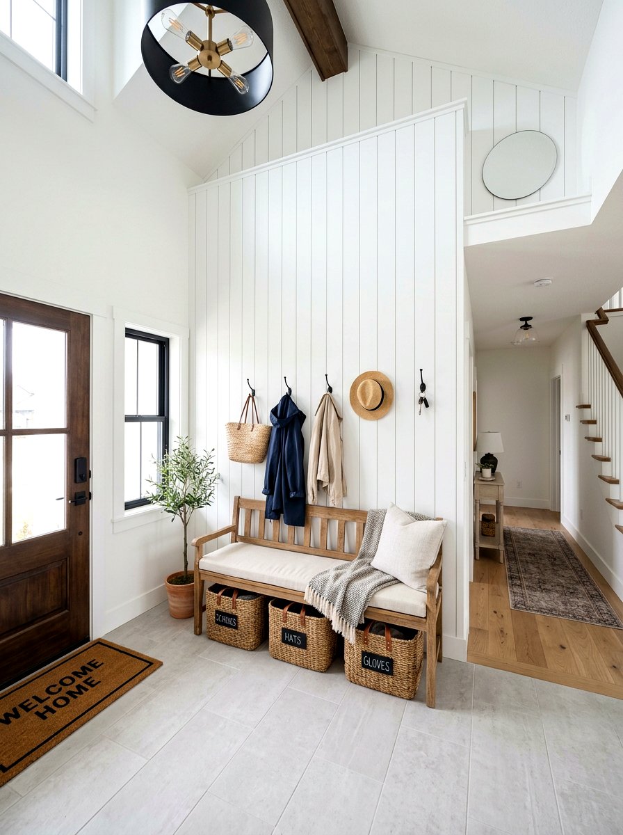 White Vertical Shiplap - 25 Spring Accent Wall Ideas