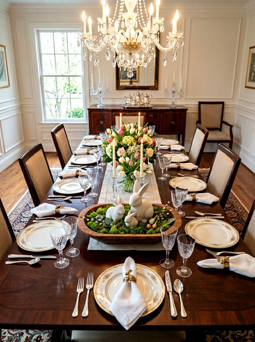 White bunnies - 25 Spring Dough Bowl Filler Ideas