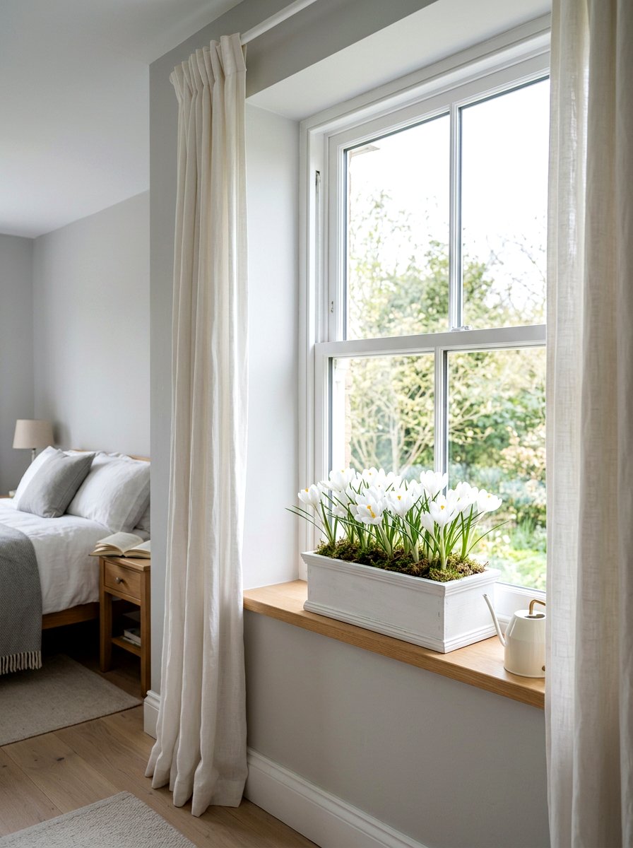 White crocus window box - 25 Spring Crocus Bowl Ideas