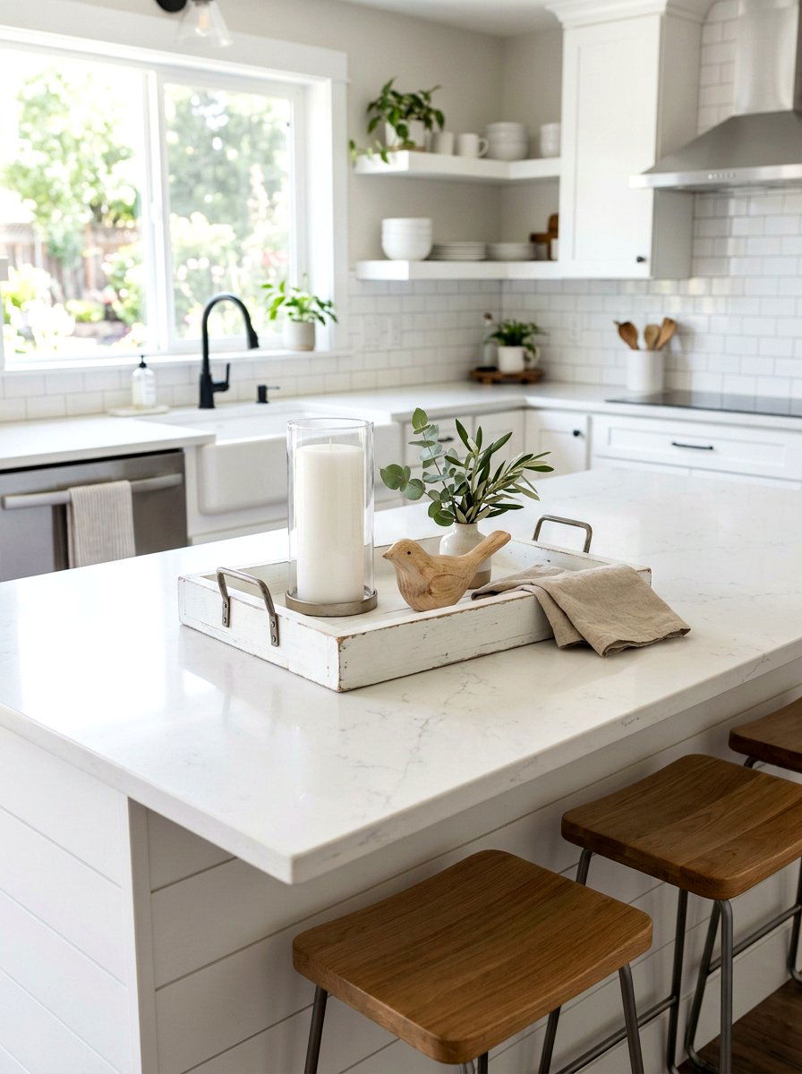 White farmhouse tray - 25 Spring Vintage Tray Decor Ideas