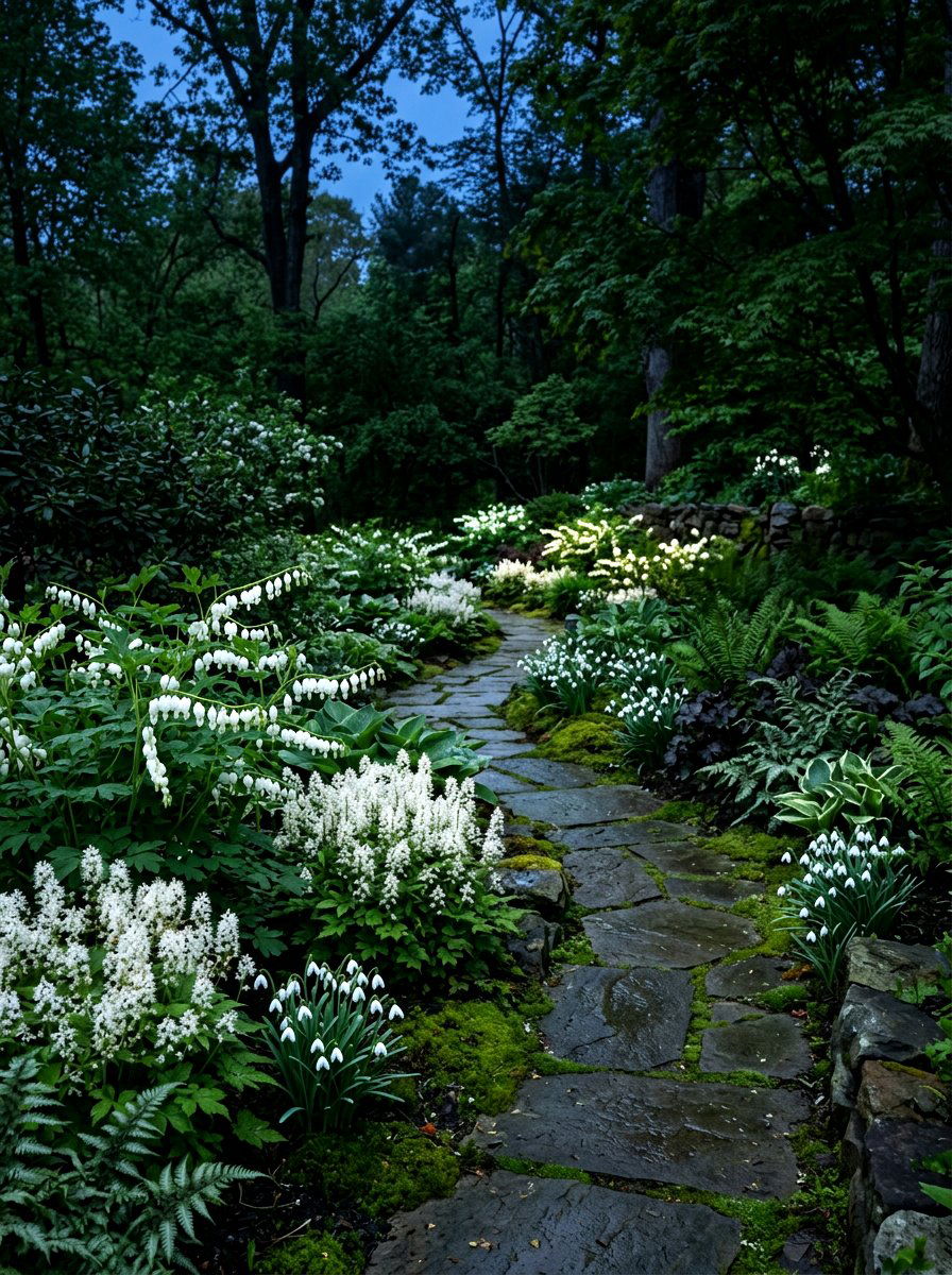 White flower shade garden - 25 Spring Shade Garden Ideas