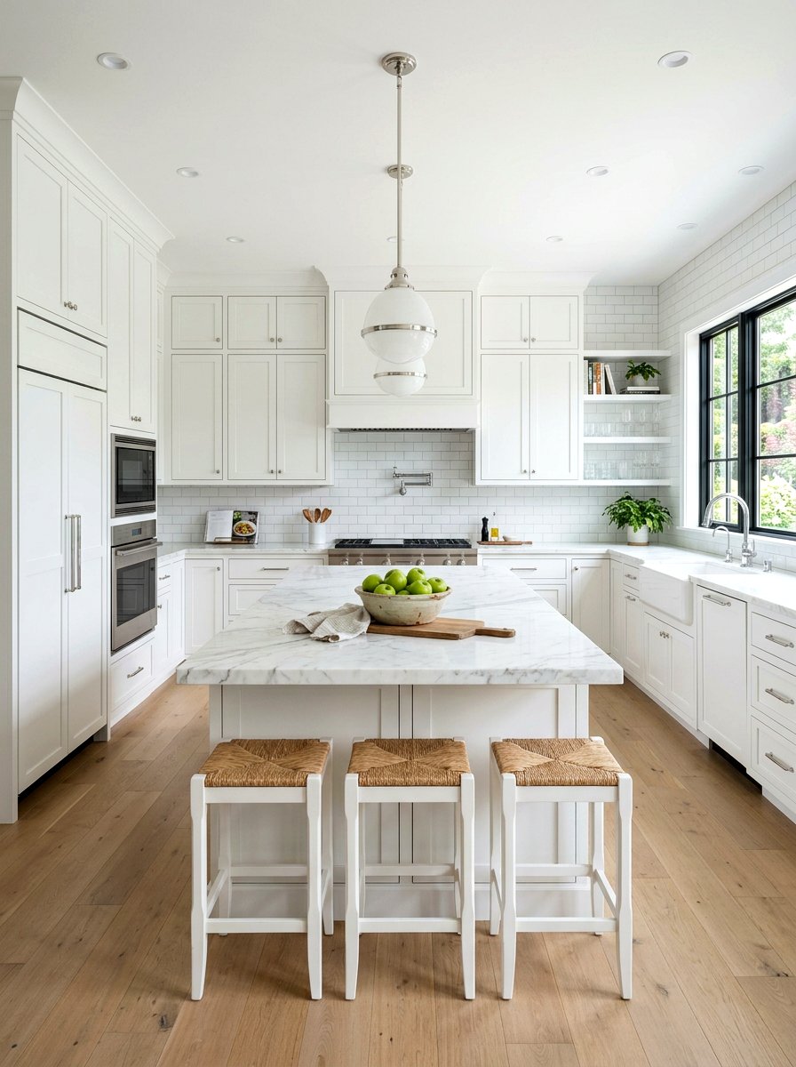 White kitchen - 25 Spring White Decor Ideas