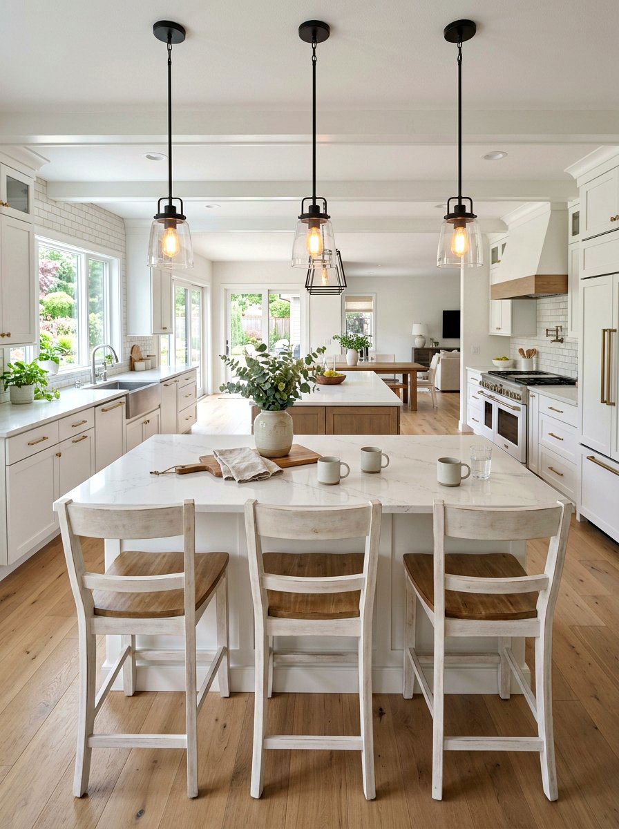 Whitewashed Bar Stools - 25 Spring Whitewashed Furniture Ideas