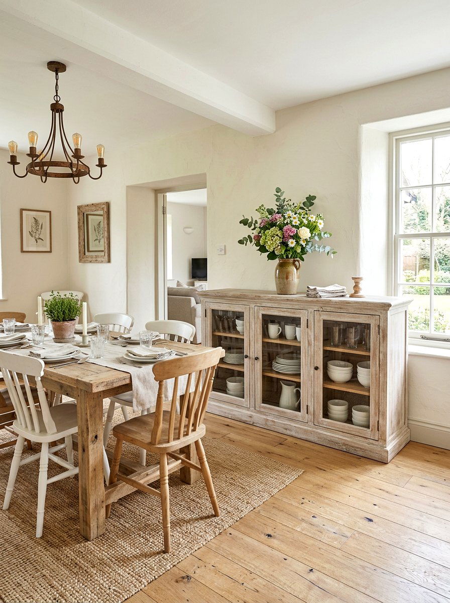 Whitewashed Buffet Cabinet - 25 Spring Whitewashed Furniture Ideas