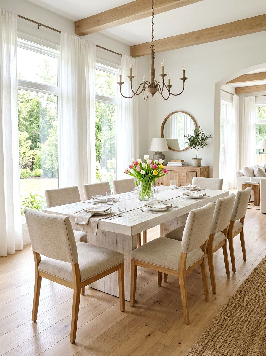 Whitewashed Dining Table - 25 Spring Whitewashed Furniture Ideas