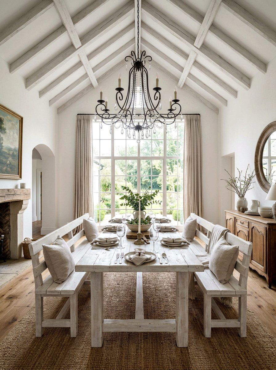 Whitewashed Farmhouse Table - 25 Spring Whitewashed Furniture Ideas