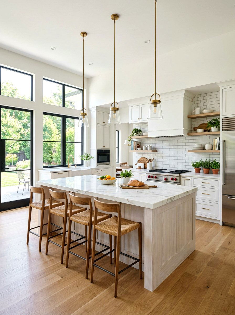 Whitewashed Kitchen Island - 25 Spring Whitewashed Furniture Ideas