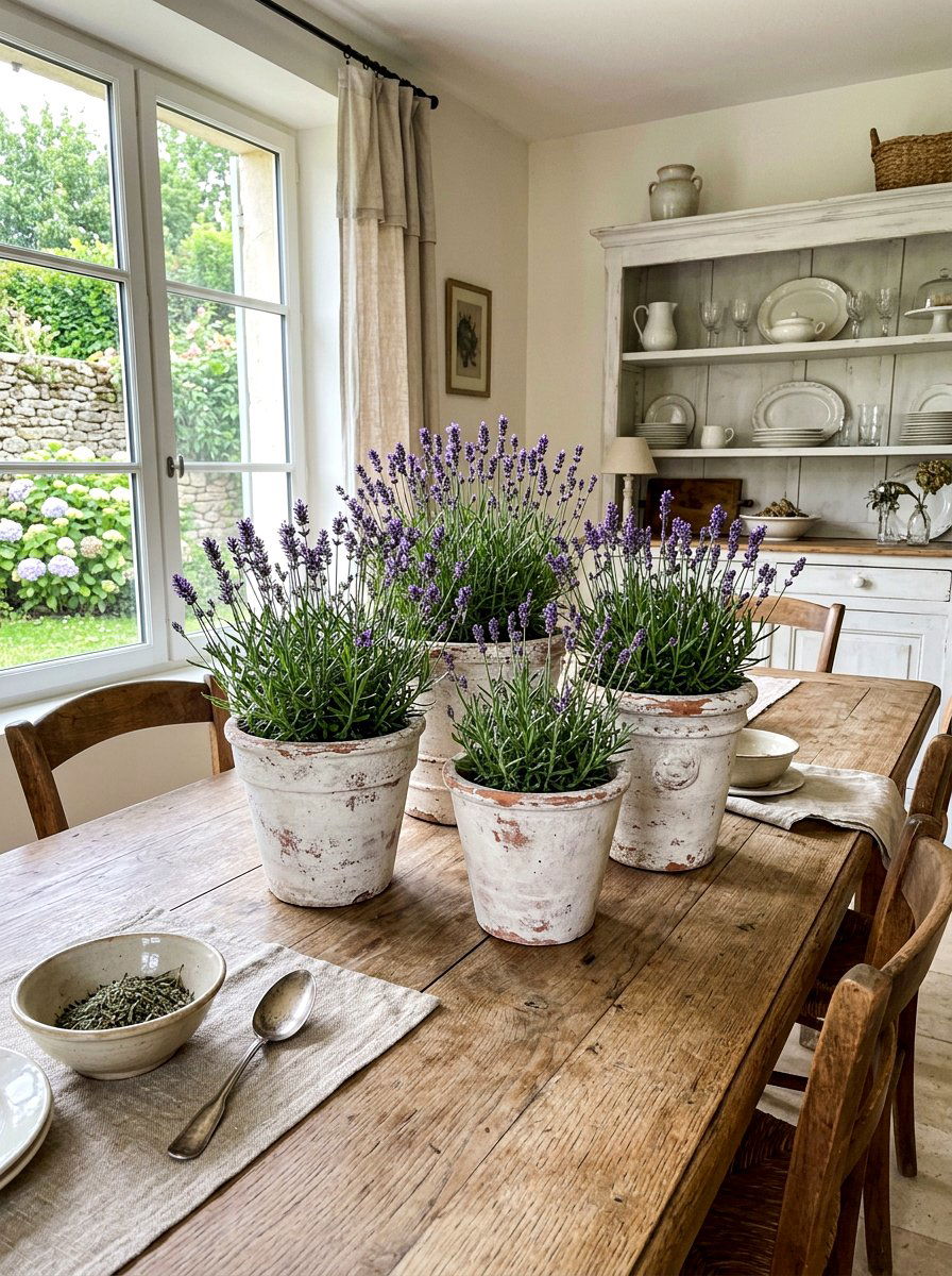 Whitewashed Terracotta Pot - 25 Spring Decorated Pot Ideas