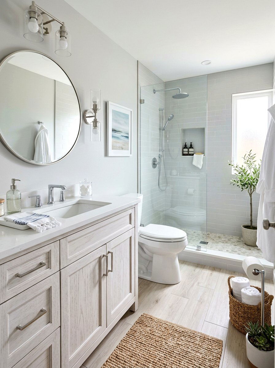 Whitewashed Vanity - 25 Spring Whitewashed Furniture Ideas