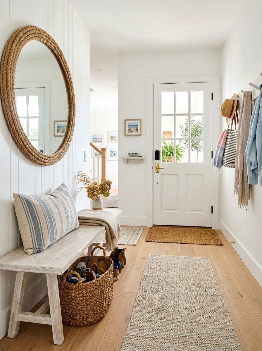 Whitewashed Wooden Bench - 25 Spring Whitewashed Furniture Ideas