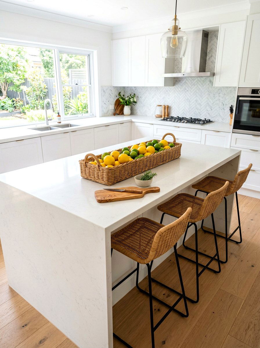 Wicker Basket Kitchen Island Centerpiece - 25 Spring Wicker Basket Decor Ideas