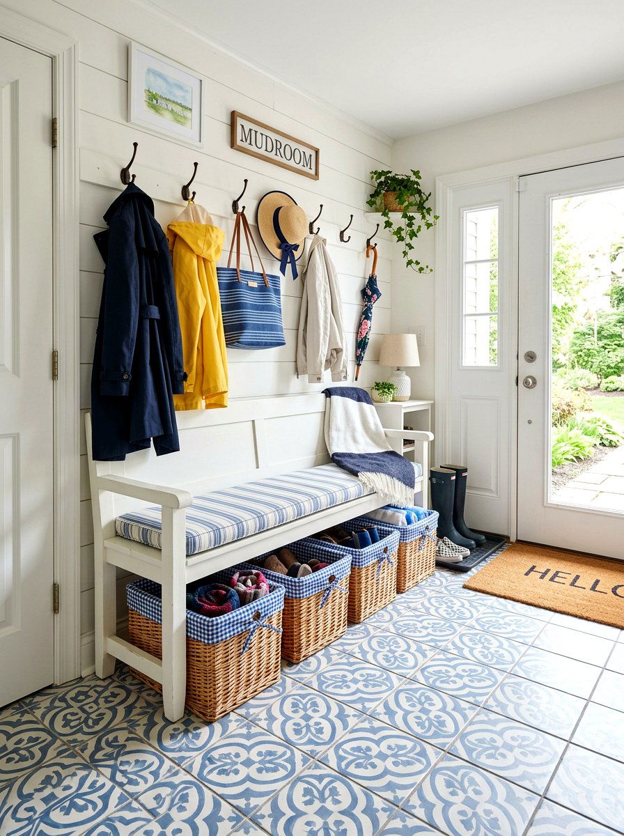 Wicker Basket Storage - 25 Spring Preppy Decor Ideas