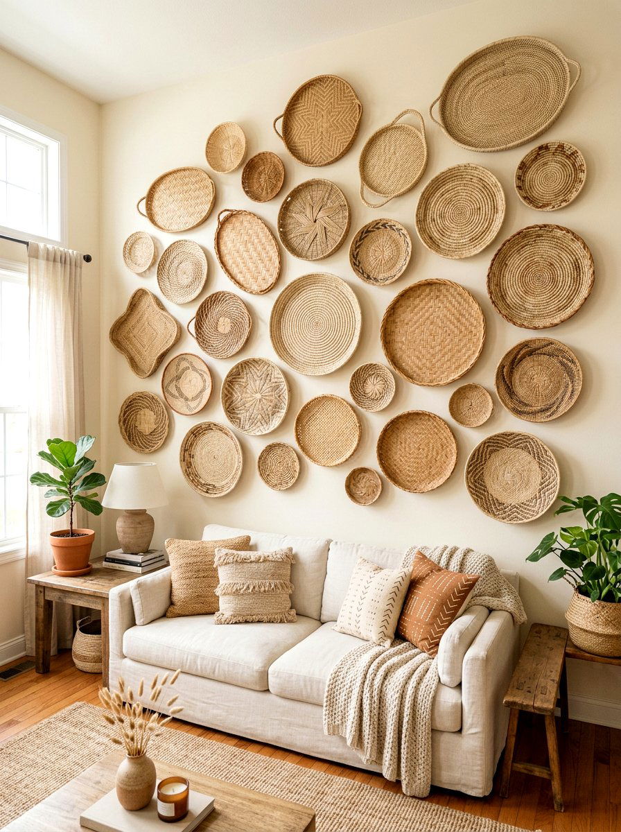 Wicker Basket Wall Gallery - 25 Spring Wicker Basket Decor Ideas