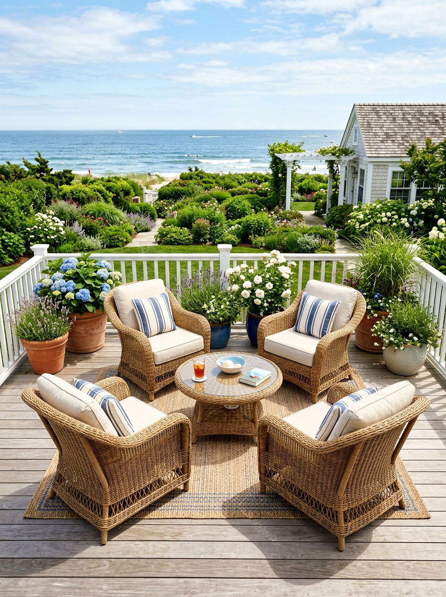 Wicker Furniture - 25 Spring Patio Decor Ideas