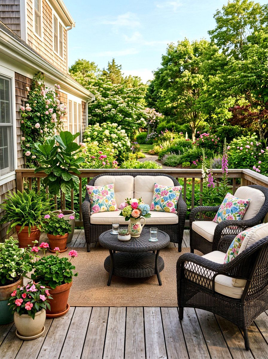 Wicker Patio Furniture - 25 Spring Airbnb Decor Ideas