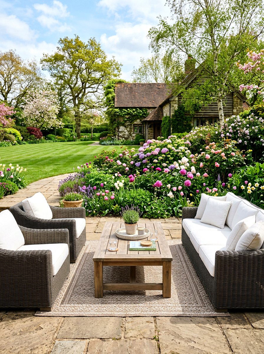 Wicker Patio Furniture - 25 Spring Country Decor Ideas
