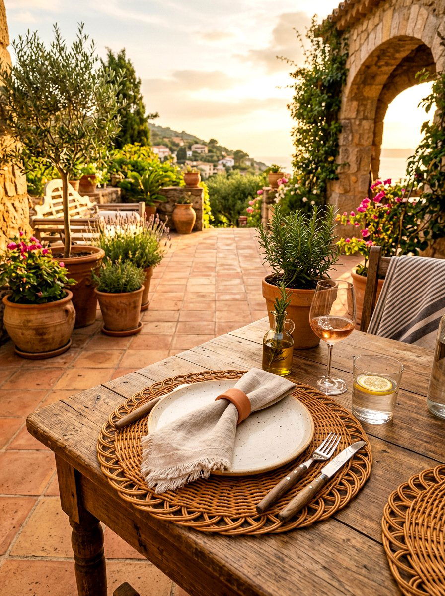 Wicker Round Charger - 25 Spring Charger Plate Ideas