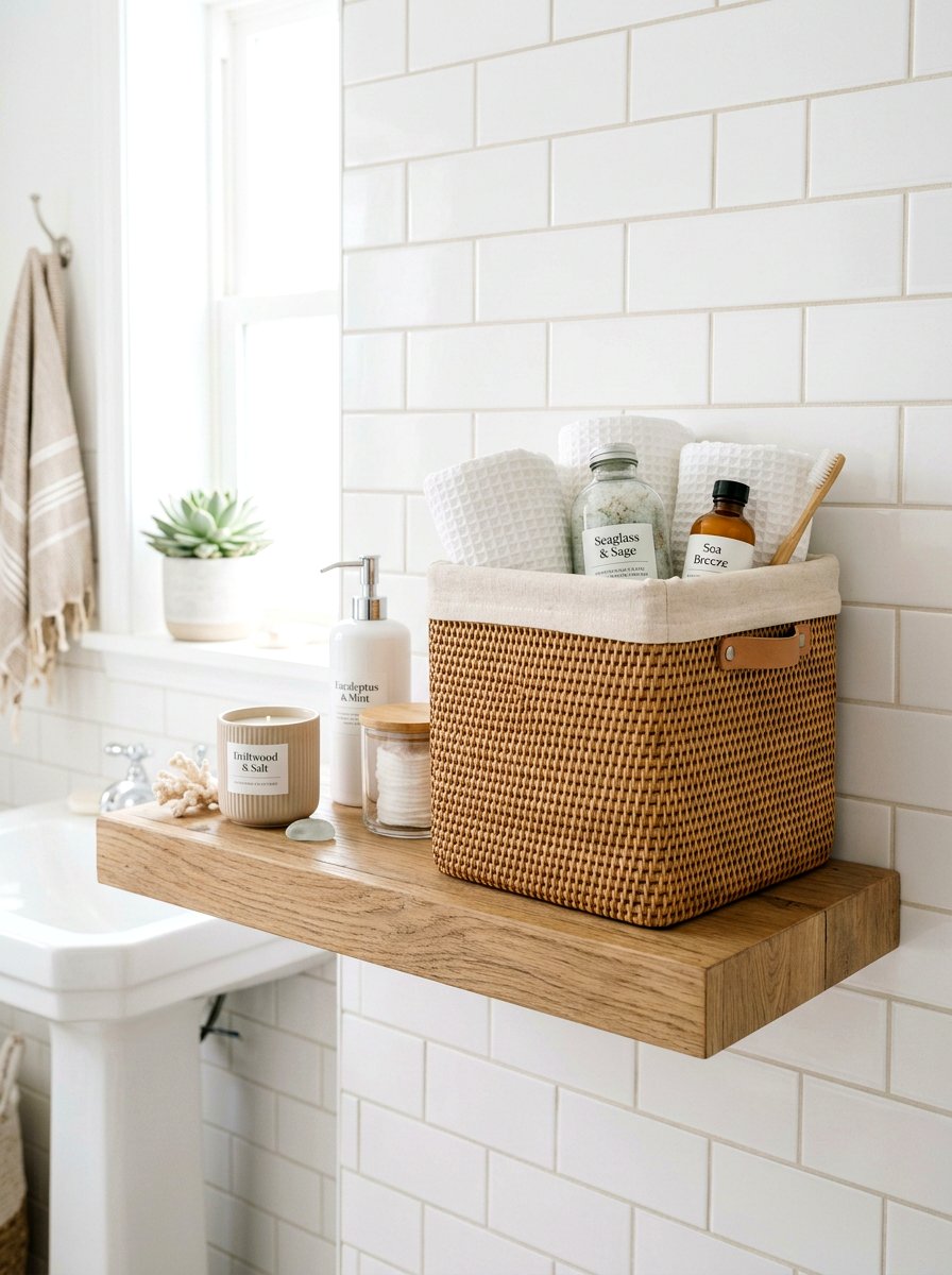 25 Stylish Spring Bathroom Shelf Decor Ideas for Storage