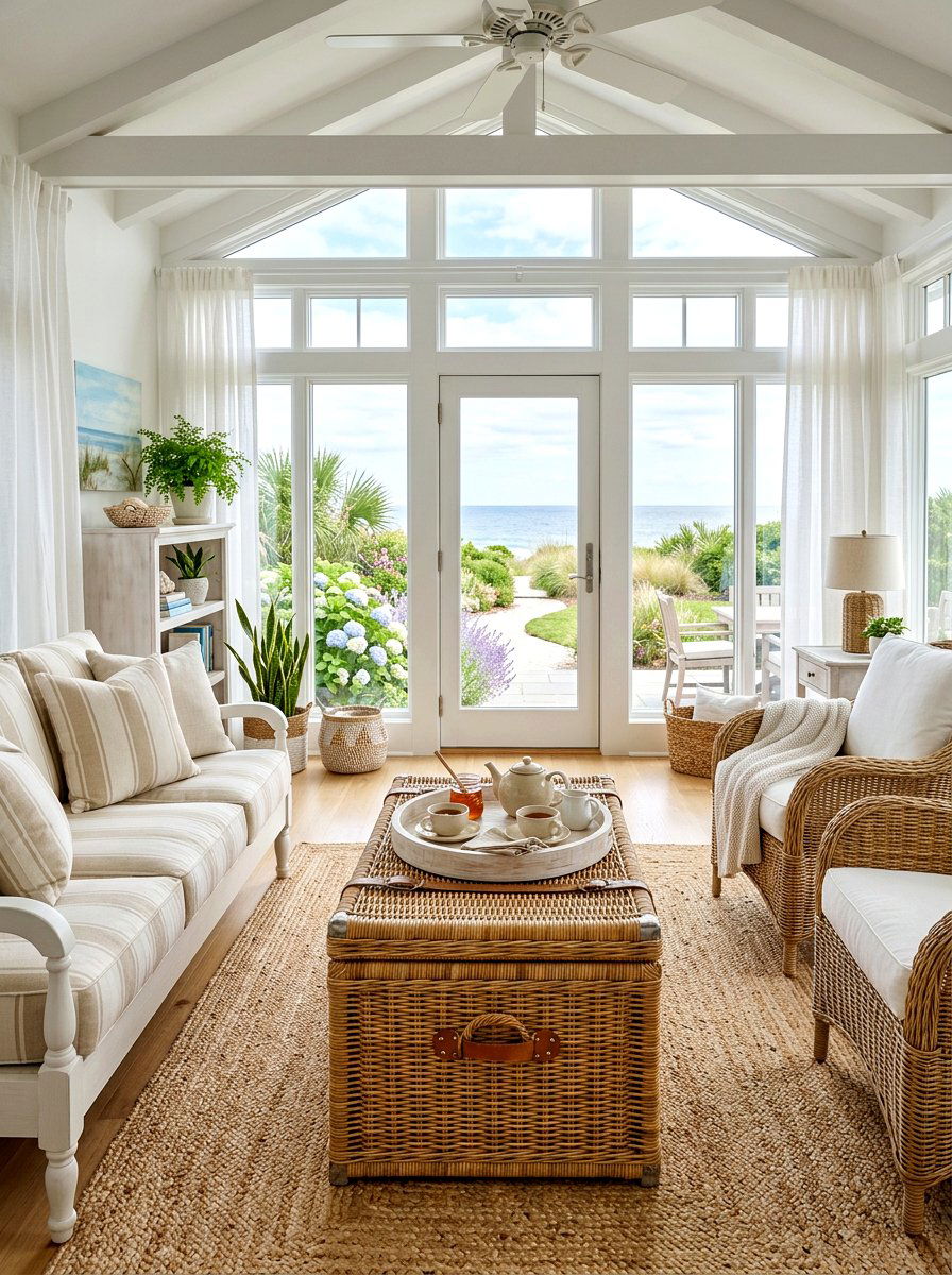 Wicker Trunk Furniture - 25 Spring Antique Decor Ideas