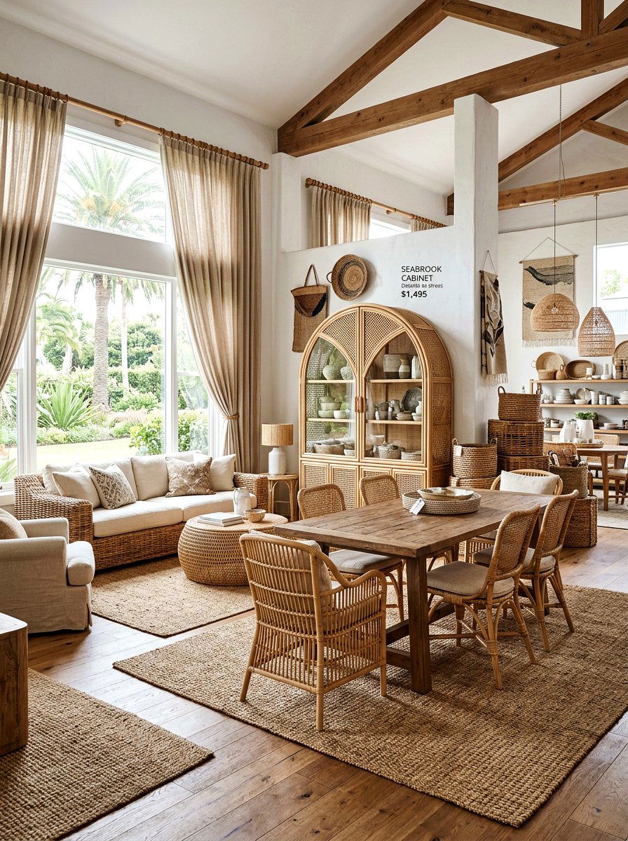 Wicker furniture merchandising - 25 Spring Visual Merchandising Ideas