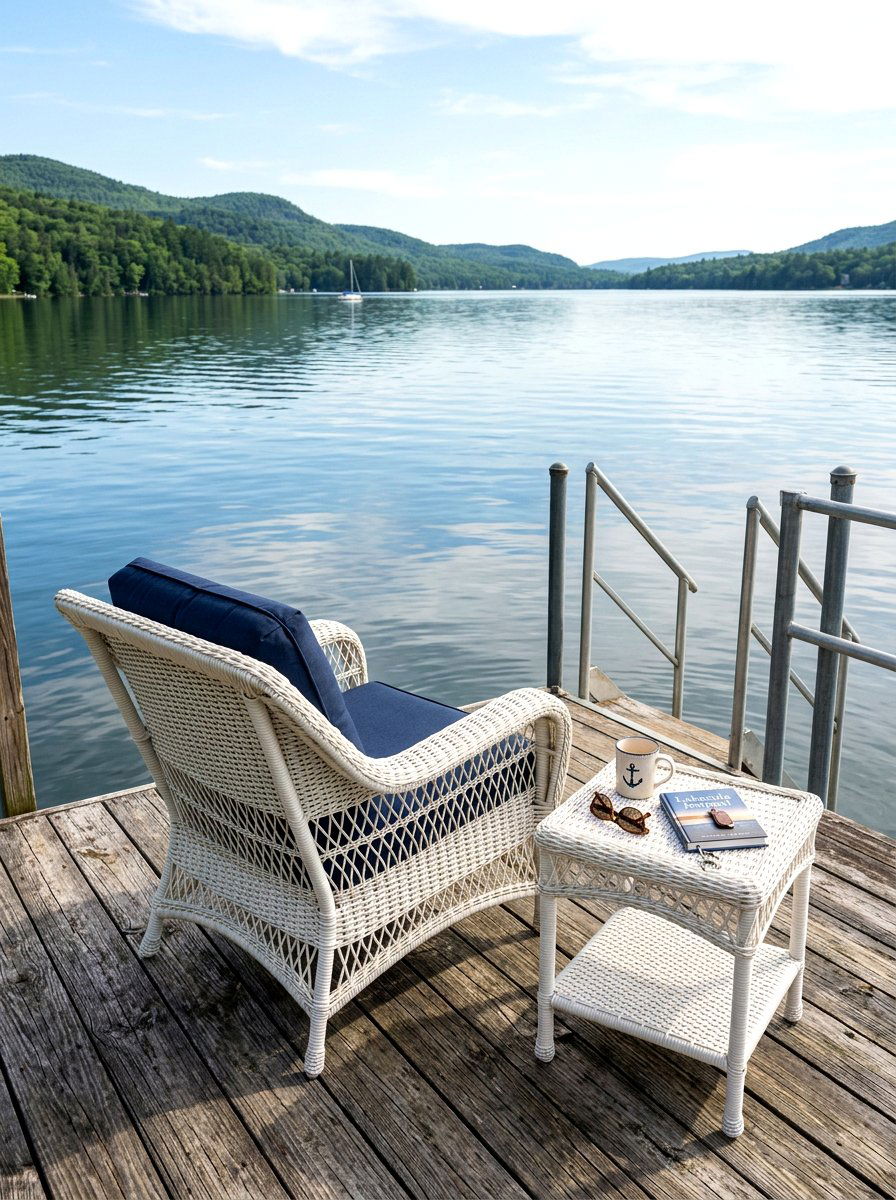Wicker patio chair - 25 Spring Lake House Decor Ideas