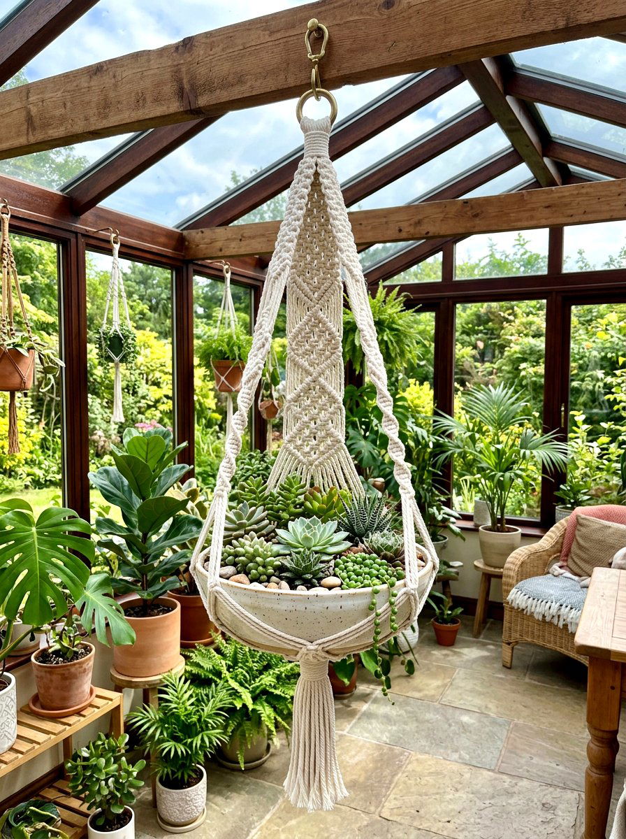 Wide Macrame Plant Hanger - 25 Spring Macrame Plant Hanger Ideas