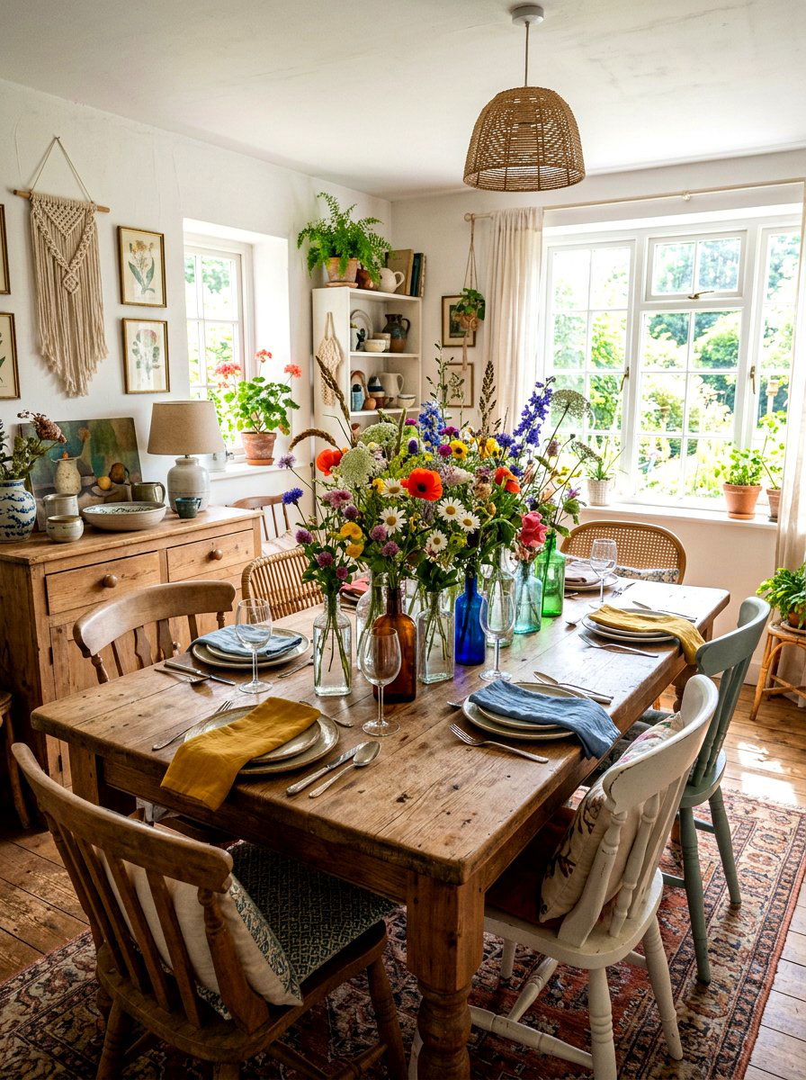 Wildflower Arrangement - 25 Spring Nature Table Ideas