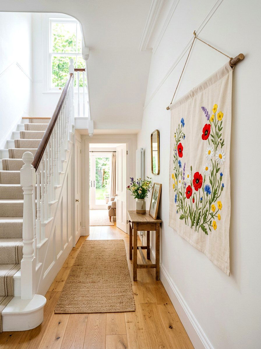 Wildflower Banner - 25 Spring Stair Railing Decor Ideas
