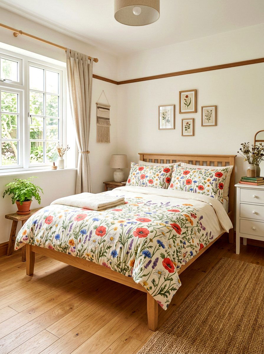 Wildflower Bedding Set - 25 Spring Girl Room Decor Ideas