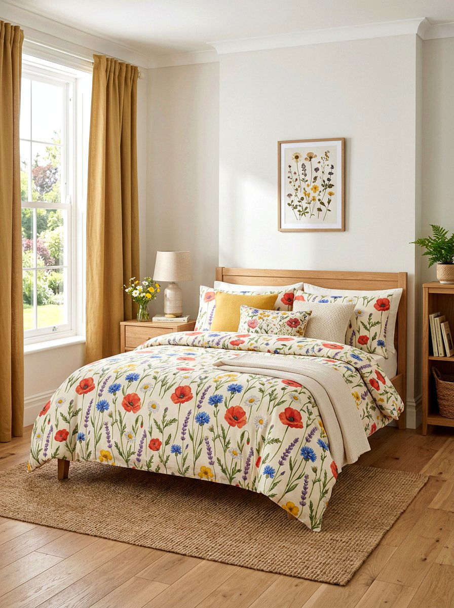 Wildflower Bedding Set - 25 Spring Duvet Cover Ideas