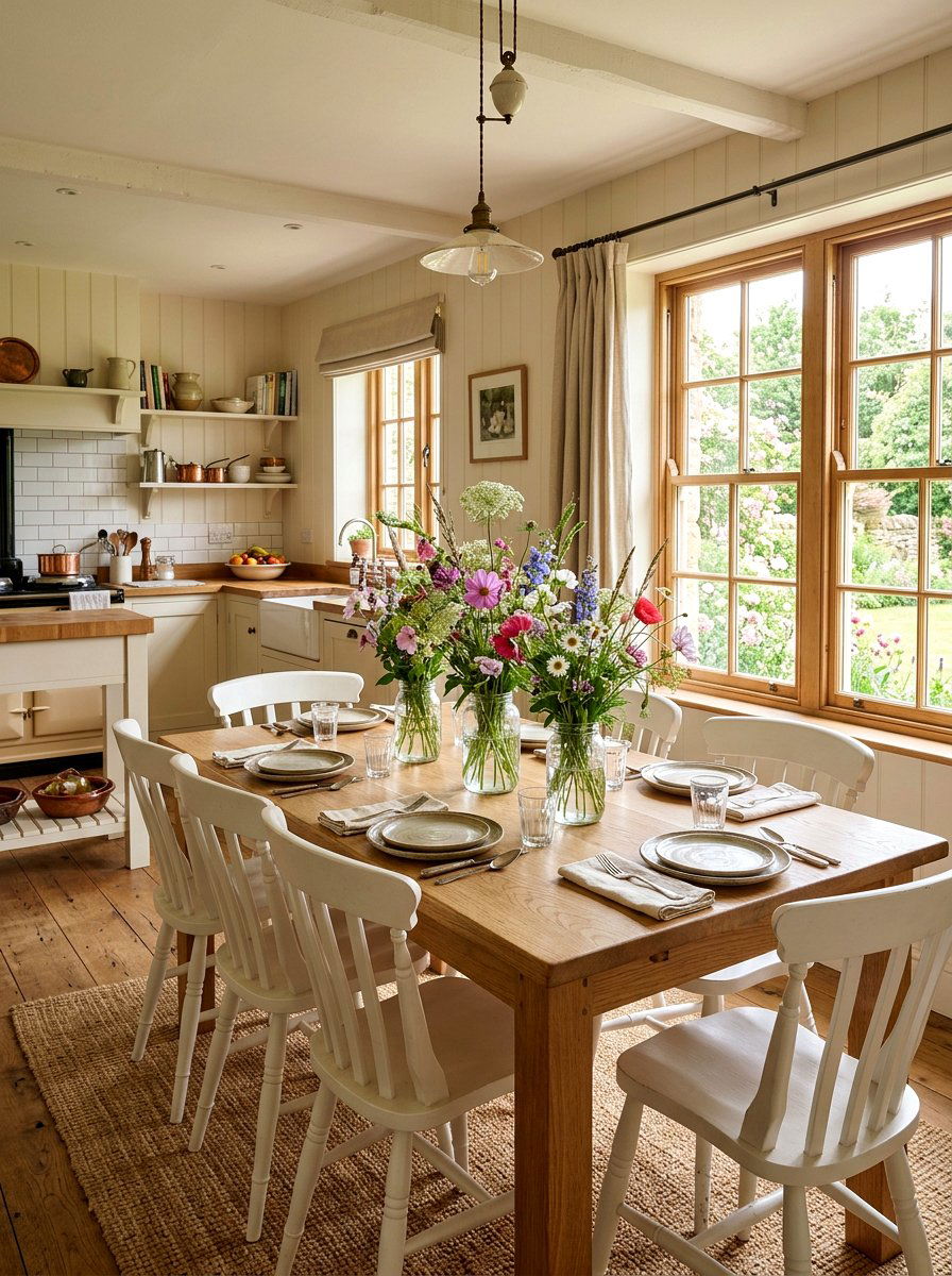 Wildflower Centerpiece - 25 Spring Kitchen Table Decor Ideas